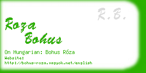 roza bohus business card